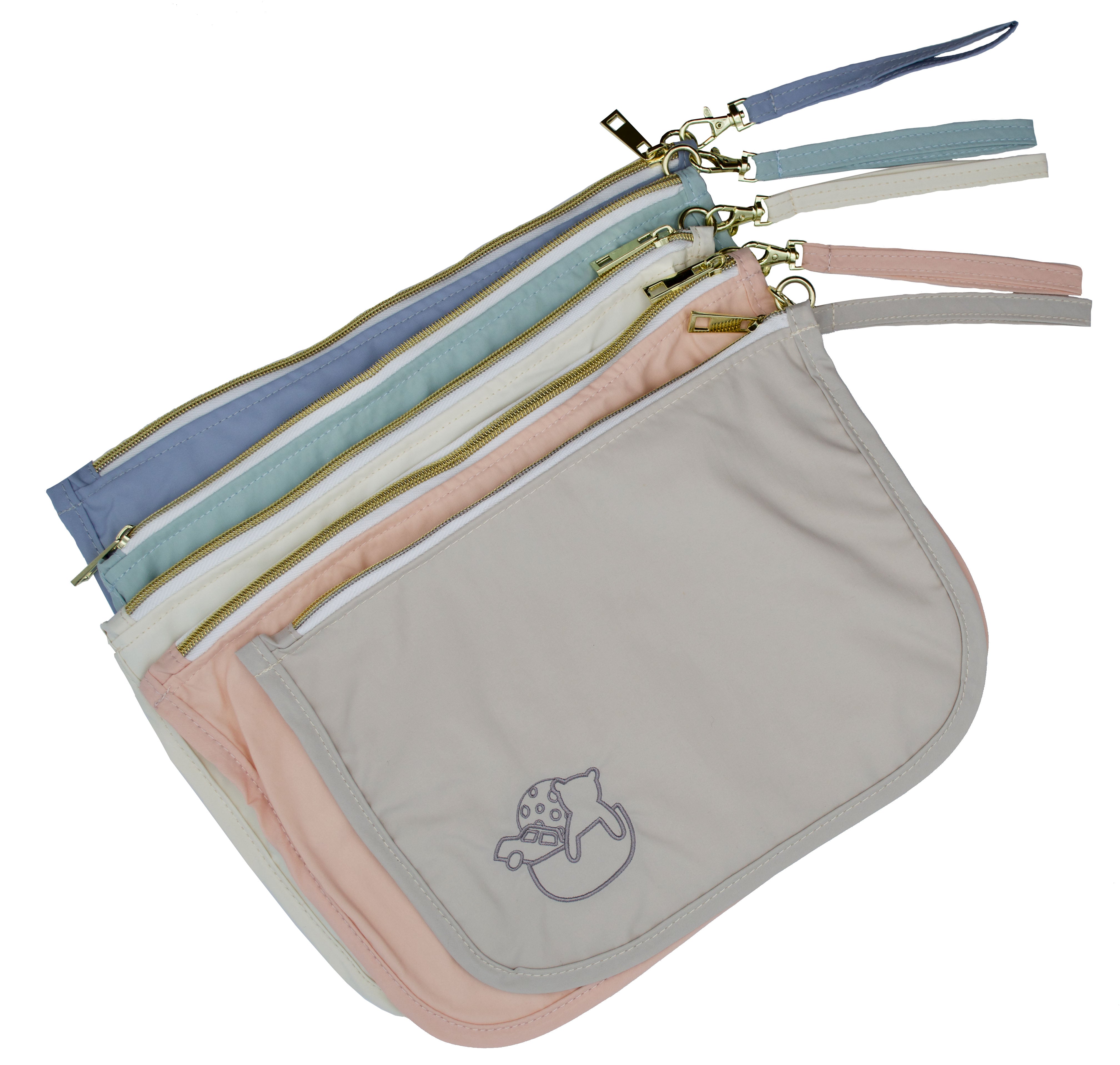 Dusty Blue Zipper Pouch: Essential Organizer for Everyday Use – Momkindness